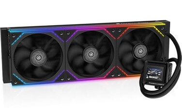 Thermalright FW360 SE ARGB V2 360mm AIO Liquid CPU Cooler 2 LCD Screen 3 x TLM12Q 120mm PWM DaisyChain Fans for AMD AM4AM5 and Intel LGA18511700 Black