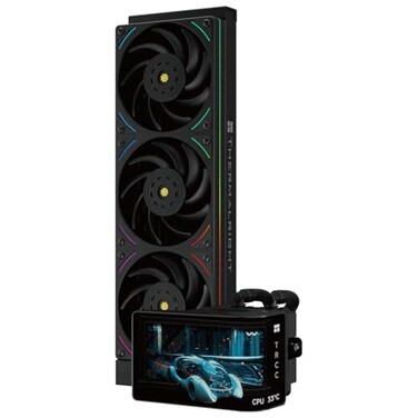 Thermalright Wonder Vision 360 UB ARGB Black CPU AIO Cooler360mm Radiator 2K 60HZ Curved Screen with 2400x1080 Resolutionfor AM4AM5Intel LGA18511700667in 3D Screen High Performance Pump