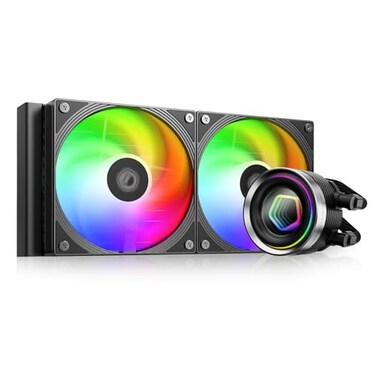 ID-COOLING IDCOOLING FX240 INF 240mm Liquid CPU Cooler AIO Cooler with ARGB Infinity Mirror Effect 2x120mm DaisyChained Fans LowNoise Operating 272dBA Max Intel LGA185117001200115X AMD AM5AM4
