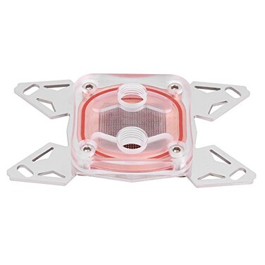 Wendry Universal Computer CPU Water Block Professional CPU Water Cooling Block Computer CPU Water Cooler Block with Red Copper Base POM Cover for AM4