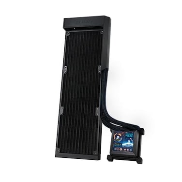 Lian Li Hydroshift LCD 360 Liquid Cooler Flexible SideMounted Coolant Pathway 288 LCD Screen 480 x 480 Res Captured Screenshots or Recorded Videos Fits Most PC Fans Black HSLCD36NB