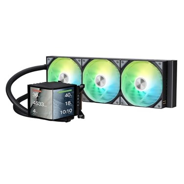 TRYX Panorama 360 ARGB 360mm AIO 667 AMOLED Curved Screen 3D Anamorphic Effect Display Customizable AIO Cooler 360mm Asetek 8th Gen V2 320w TDP PogoPin ARGB Fan Intel LGA 18511700 AMD AM5AM4
