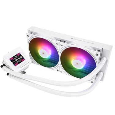 Thermalright FW 240 SE ARGB WhiteAIO CPU Liquid CoolerIPS LCD Screen with 320 240 Resolutionfor AM4AM5Intel LGA170018512inch MagnetAbsorbent LCD Screen for ImagesWhitePC CPU Water Cooler