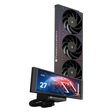 Thermalright Trofeo Vision 360 ARGB Black CPU AIO Cooler686inch LCD Long Screen HighPerformance 360mm WaterCooled RadiatorIPS LCD Screen with 1280x480 Resolutionfor AM4AM5Intel LGA18511700