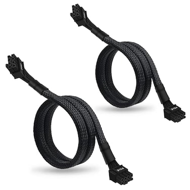 YEZriler 2Pack 8 Pin PCIe Cable for Corsair PSUs ATX CPU 8 Male to PCIe 62 Male Power Adapter Sleeved 25inch 63cm