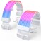 Sirlyr RGB PSU Cable Extension with ARGB LED Stripes and PVC Sleeved Extend Cable 16AWG 24 Pin ATX Dual 8 Pin PCIE Set