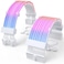 Sirlyr RGB PSU Cable Extension with ARGB LED Stripes and PVC Sleeved Extend Cable 16AWG 24 Pin ATX Dual 8 Pin PCIE Set