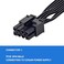YSIUENG PCIE Power Cable for Corsair Thermaltake 65CM 8Pin to 62 Pin MaletoMale GPU Cable for ARESGAME Modular Power Supply 18AWG Black 255