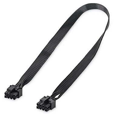 YSIUENG PCIE Power Cable for Corsair Thermaltake 65CM 8Pin to 62 Pin MaletoMale GPU Cable for ARESGAME Modular Power Supply 18AWG Black 255