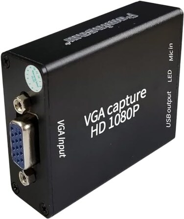 POMIACAM Video Coverter VGA Capture CardVGA to USB20 ConverterAudio and Video Capture DevicePlugandPlayUSB DriveFree HD 1080P Video Capture Tool for WindowsLinux and Android