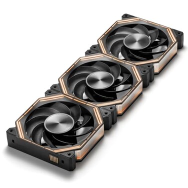 darkFlash INF34 120MM PC Case Fan DaisyChain up to 2000RPM Cooling 4Pin PWM ARGB CPU Cooling Computer Fan 3 Pack Reversed Black