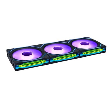Lian Li UNI Fan SLInfinity Wireless 120 Triple Pack 24 GHz Wireless Signal ARGB Fan Control Double Infinity Mirror Design Low Noise Controller Included Black 12SLIN1W3B