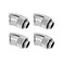 Barrow G14 Male to Female Extender Fitting 45 Degree Rotary Silver Shiny 4pack