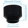 CZQC Watercooled Extension Connector 2PCS G14 10mm Male to Female Extender Fitting Black