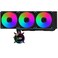 Lian Li Hydroshift IIC 360CL RGB Liquid CPU Cooler 360mm AIO 3X 120 RGB Fans 21 IPS LCD Screen 3 Control Mode Flexible Tubes Clamp LGA 18511700 AMD AM5AM4 Black HS2LCD36RB