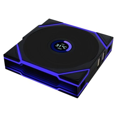 Lian Li UNI Fan TL LCD Wireless 120Single Pack24 GHz Wireless Signal ARGB FanInfinity MirrorDaisyChain Customizable Lighting EffectsController NOT Included Required Black 12TLLCD1W1B