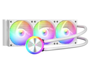 darkFlash DG360 Allinone Liquid CPU Cooler HighPerformance Pump ARGB Sync PWM Daisy Chain Connection Fans AIO Cooler Compatible with Intel 18511700 AMD AM4AM5 White 360mm AIO