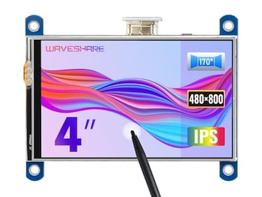 waveshare 4 inch HDMI LCD IPS Display 800x480 Resolution Resistive Touch Screen Interface for Raspberry Pi 4 B3 B3 B2 BBB Zero W