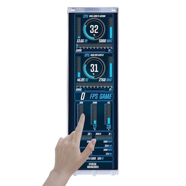 VSDISPLAY 145 Inch 2K Touch Screen Monitor 2560x720 for Y70 PC Computer Case Building CPUGPU Temperature Monitoring IPS LCD Display SupportsUSB C InputWhite Frame
