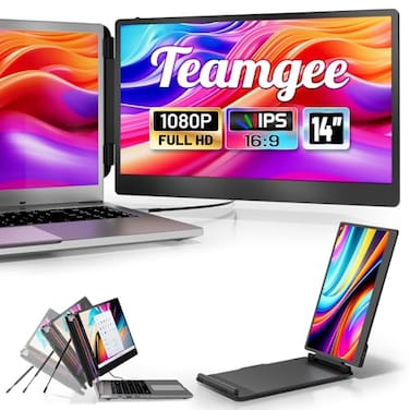 Teamgee 14 Laptop Screen Extender S1 Dual FHD IPS Portable Monitor for 1317 Laptops USBCHDMI Plug Play Compatible with Windows macOS Android Perfect for Hybrid Work Travel