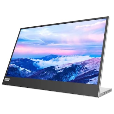 Lenovo L15 Portable Monitor 156 Display Full HD Resolution IPS Panel 250 nits Brightness 60Hz Refresh Rate USBC Ports HeightAdjustable Stand FlickerFree Technology Grey