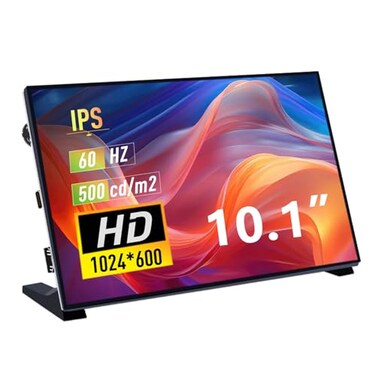 GeeekPi 101 Inch LCD Screen for Raspberry Pi 1024x600 IPS LCD Display HDMI Portable Monitor for Raspberry Pi 5Pi 4B3B3BBZero400 Win111087 Free Driver NonTouch
