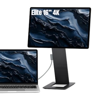 SOTSU FlipAction Elite 16 Portable Monitor 4K Super Compact Pivot Rotate 3840x2400 DCI P3 60Hz 450 Nits Full Metal CNC Perfect Match for Mac and Windows Space Black