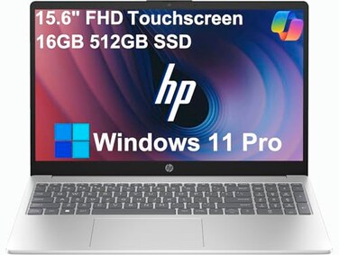 ist computers HP 15 Laptop 156 FHD Touchscreen Intel Core i51334U i71255U 16GB RAM 512GB SSD for Business Students Home 10Hour Long Battery Life Webcam WiFi 6 Numpad Fast Charge Win 11 Pro