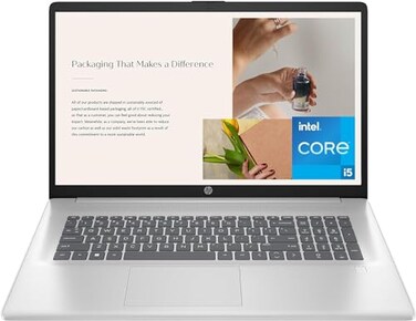 HP 17 inch Laptop HD Display 12th Generation Intel Core i51235U 8 GB RAM 512 GB SSD Intel Iris Xe Graphics Windows 11 Home 17cn2099nr 2023