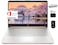 HP 2024 Premium 14 MicroEdge Portable Laptop Student Business Intel QuadCore N4120 4GB RAM 192GB 128GB eMMC 64GB Card WiFi Windows 11S 1 Year Office 365 MarxsolAccessory Rose Gold