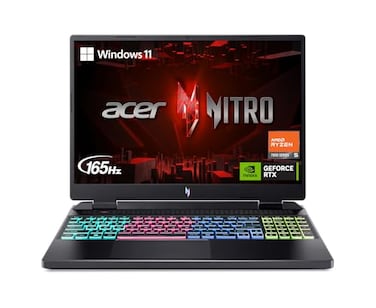 Acer Nitro 16 Gaming Laptop AMD Ryzen 5 7640HS HexaCore CPU NVIDIA GeForce RTX 4050 Laptop GPU 16 WUXGA 165Hz IPS Display 8GB DDR5 512GB Gen 4 SSD WiFi 6E RGB Backlit KB AN1641R148