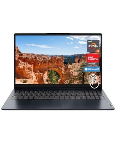 Lenovo Ideapad 1 Laptop 156 FHD 1920x1080 IPS 300nits AntiGlare Display Touch Ryzen 5 7520U 8GB RAM 256GB Storage AMD Radeon Graphics HDMI Windows 11 HDMI Abyss Blue
