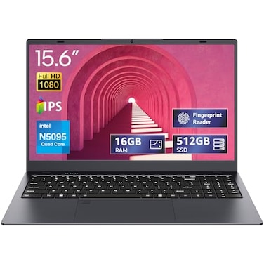 UOWAMOU 156inch 16GB RAM 512GB SSD FHD IPS Display Laptop Computer N5095 Quad Core 245G WiFi BT42 Backlit and Fingerprint Lightweight and Portable