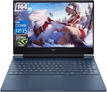 HP Victus 156 i5 Gaming Laptop 156 FHD 19201080 144Hz Intel Core i512450H NVIDIA GeForce RTX 3050 32GB RAM 2TB SSD Backlit KB Touchpad SD Card Reader Webcam HDMI WiFi 6 W11 H Blue