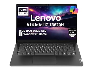 ist computers Lenovo V14 Gen 4 Business Laptop 14 FHD AntiGlare Intel 10Core i713620H 16GB RAM 512GB SSD Webcam with Privacy Shutter Ethernet WiFi 6 HDMI Bluetooth Win 11 Home w Copilot Black