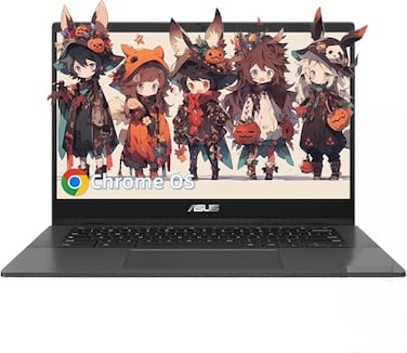 ASUS 14 Chromebook Portable Laptop 14 FHD LED Display 8Core MediaTek Kompanio 520 Processor 4 GB RAM 64 GB eMMC WiFi 6 Chrome OS 15H Long Battery Life Net Weight 145Kg