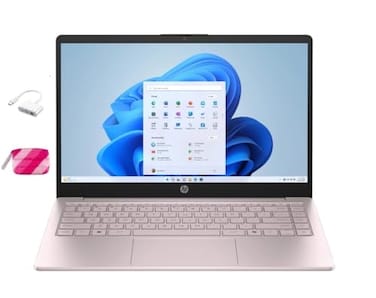HP Student Laptop Intel Processor N150up to 36 GHz 14 Inch LED Screen16G RAM 128GB StorangeOne Year Office 365 Windows 11 HomewYYY BundlePink