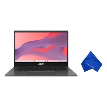 ASUS Chromebook 14 FHD Laptop MediaTek Kompanio 520 4GB RAM 64GB eMMC Chrome OS with Microfiber Cloth Gravity Grey CM1402CM2AM8186