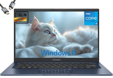ASUS Vivobook 142026 14 FHD Slim Laptop Intel 13th Core i51334U UHD Graphics Privacy Camera Bluetooth51 Windows 11 H Quiet Blue WHDMI 12GB RAM 512GB SSD HDMI