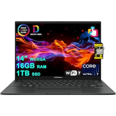 ASUS Zenbook 14 Creator Laptop 14 WUXGA Lumina OLED Touch 500nits HDR 100 DCIP3 Intel 16core Ultra 7 255H Up to 13 Tops 16GB RAM 1TB SSD for Business Work Win11 ICP Hub
