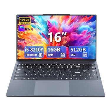 DUNHOO Gaming Laptop i5 16 inch Laptops Laptop Computer Up to 360GHZTraditional Laptops Computers for 16GB RAM 512GB SSD Business Lap top Full HD 1920X1200 Display 180 Angle Opening WIFI 5 Lap top