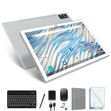 MEIZE Latest Android 13 Tablet OctaCore Processor128GB1688 Expand GB 101 inch Tablet with 8000mAh Battery 1280x800 HD Screen 5G WiFi 21MP Camera Tablet with Keyboard Bluetooth Mouse Case