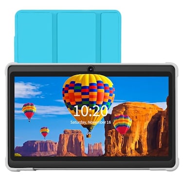 VOLENTEX 7 Inch Tablet Quad Core Android 13 OS 32GB ROM WiFi Bluetooth Dual Camera USB C Tablet PC 7 Touch Screen IPS HD Display Android PADBlue