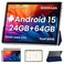 TUOHAITIME Android 15 Tablet10 inch Tablets Octa Core CPU 24GB64GB512GB Expansion 1280x800 Display Screen WiFi6 Dual Cameras 6000mAh BatterySupport Widevine L1 Google Kids Space Blue