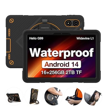 AGM PAD P2 Active Rugged Android 14 Tablet with Case Waterproof DropProof Widevine L1 GMS 11 90Hz FHD 480 NITS Display MTK G99 8000 mAh 1688 256GBTF 2TB GPS Compass OTG