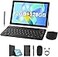 ZZB Tablet with Keyboard 10 inch Tablet 2 in 1 Tablets Including Mouse Case Stylus 12GB128GB Supports 1TB Expansion Android 13 Tableta 101 HD Touch Screen 8MP Dual Camera BT WIFI6 5G Android Tab