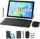 ZZB Tablet with Keyboard 10 inch Tablet 2 in 1 Tablets Including Mouse Case Stylus 12GB128GB Supports 1TB Expansion Android 13 Tableta 101 HD Touch Screen 8MP Dual Camera BT WIFI6 5G Android Tab