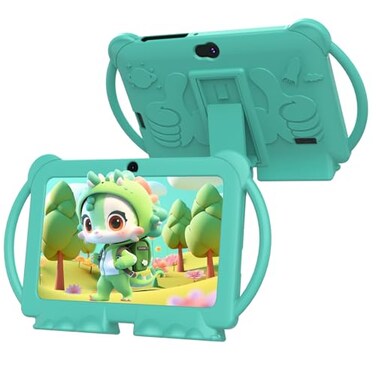 ZZB Kids Tablet 7 inch for Boys Girls Android Tablets for Kids 4GB RAM 32GB ROM Toddler Tablet WIFI Bluetooth Safety Eye IPS Screen Parental Control Dual Camera Shockproof Case for Educational Games