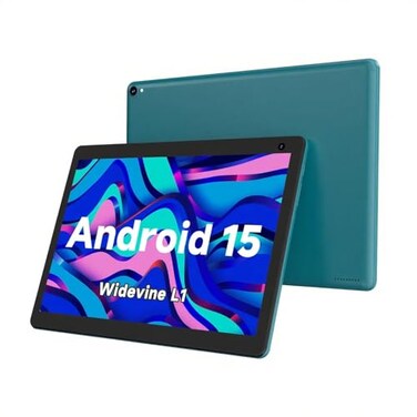 COOPERS Tablet 10 inch Android 15 Tablet 32GB ROM 1TB Expand Computer Tablets Quad Core Processor 6000mAh Battery 1280x800 IPS Touch Screen 28MP Dual HD Camera Bluetooth WiFi Tablets PC