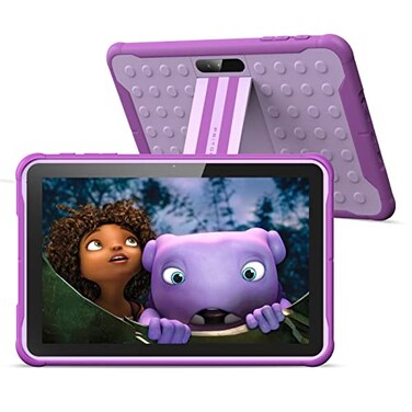 PRITOM Android 13 10 inch Tablet Parental Control 6000mAh Quad Core Processor 2GB RAM 64GB ROM HD IPS Touch Screen Google Play YouTube Purple